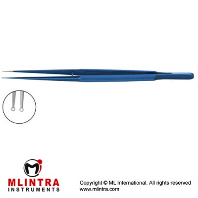 Micro Ring Tip Forcep Tungsten carbide coated tips,Round handle Available Size: 1.3mm ring tips, 15cm 1.3mm ring tips,18cm 1.5mm ring tips,20cm 1.5mm ring tips,23cm